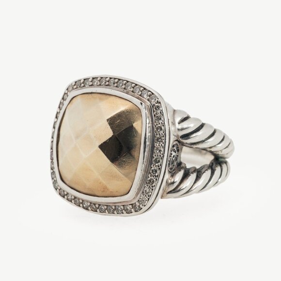 David Yurman Albion 18k Gold & Sterling Silver Diamond Ring - Picture 3 of 6